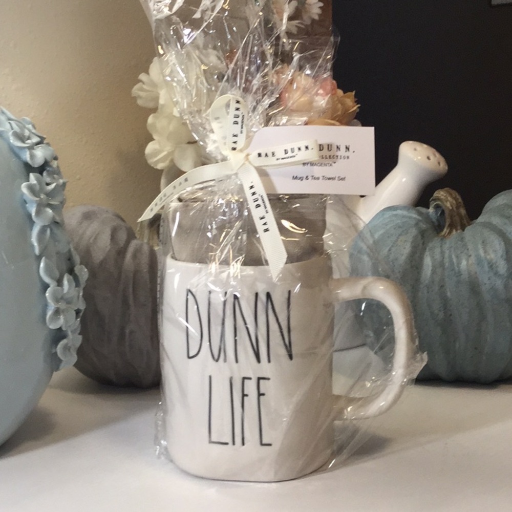 Rae Dunn DUNN LIFE Mug & Tea Towel Set